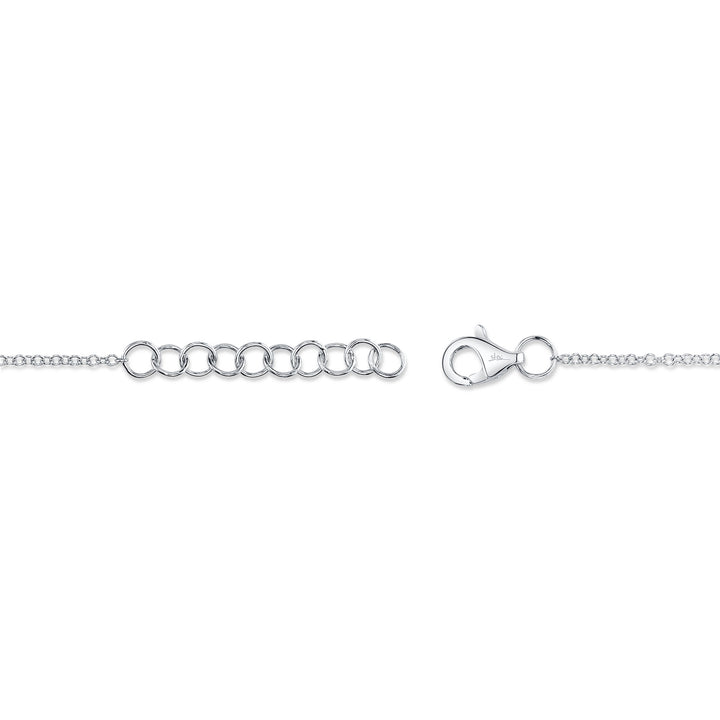 Shy Creation 0.05 TCW 14K White Gold Diamond Pave Heart Bracelet SC55007633
