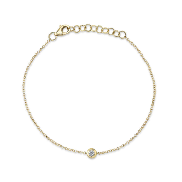 Shy Creation 0.06 ct Diamond Bezel Bracelet in 14K Yellow Gold