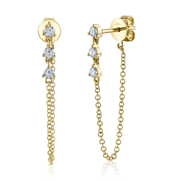 Shy Creation 0.29 Ct Diamond Chain Earring SC55025031