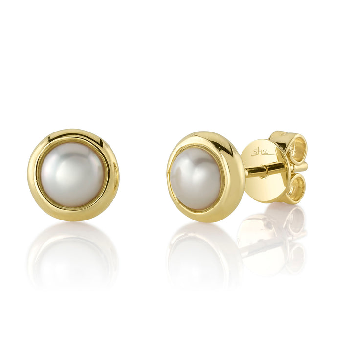 Shy Creation Cultured Pearl Circle Stud Earring SC55025173