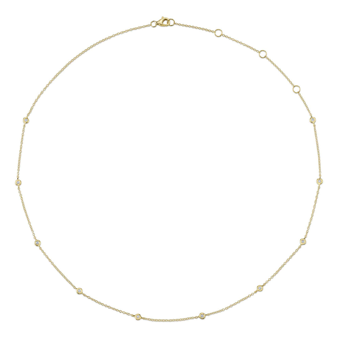 Shy Creation 14K Yellow Gold 18" 0.12 TCW Diamonds By The Yard Chain SC55026640