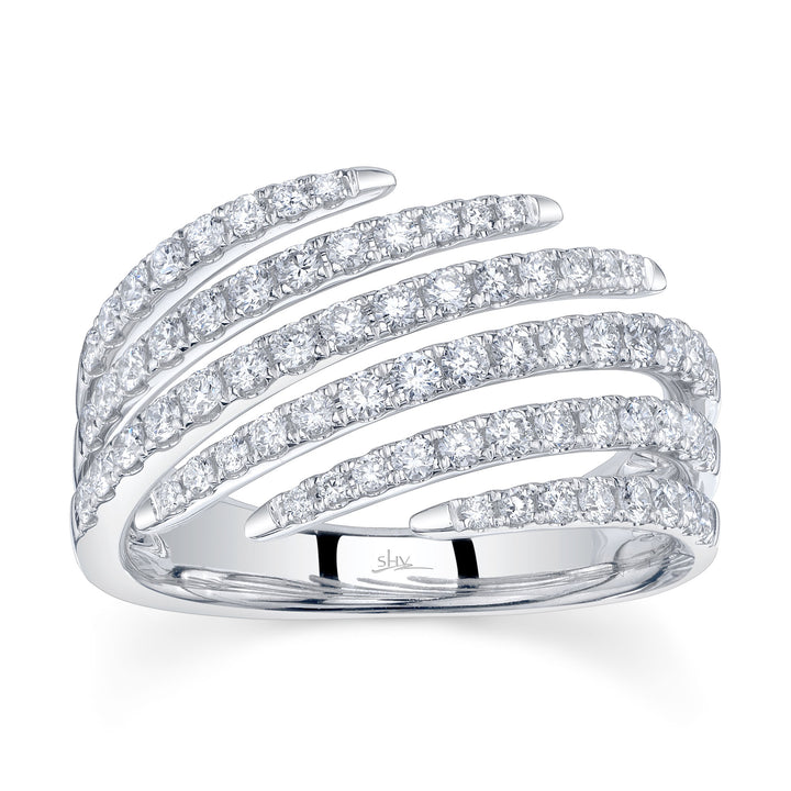 Shy Creation 0.92Ct 14K White Gold Diamond Lady'S Ring SC55027073