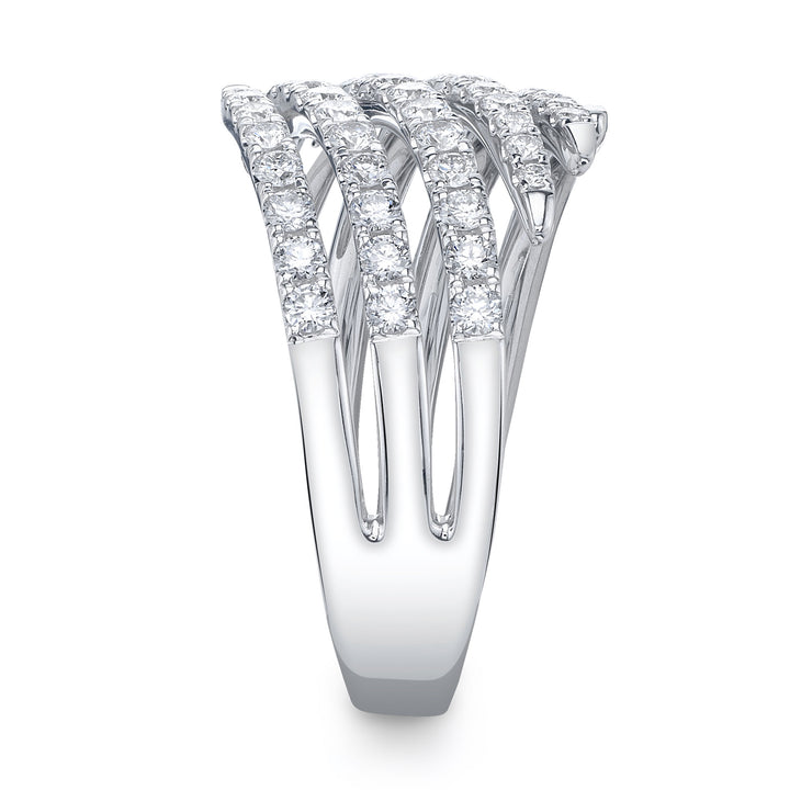 Shy Creation 0.92Ct 14K White Gold Diamond Lady'S Ring SC55027073