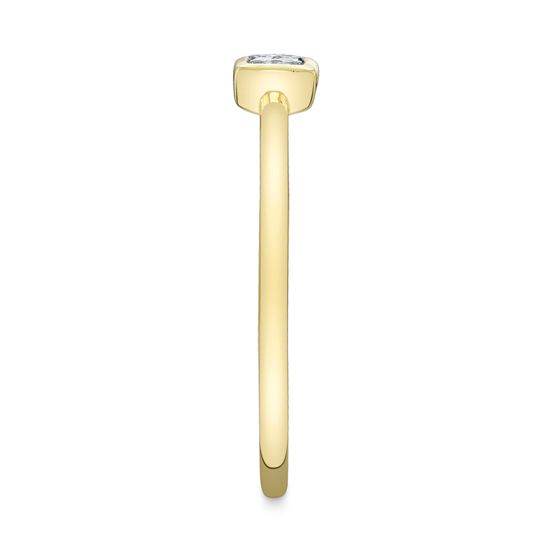 Shy Creation 0.07Ct 14K Yellow Gold Diamond Baguette Ring SC55027375RD