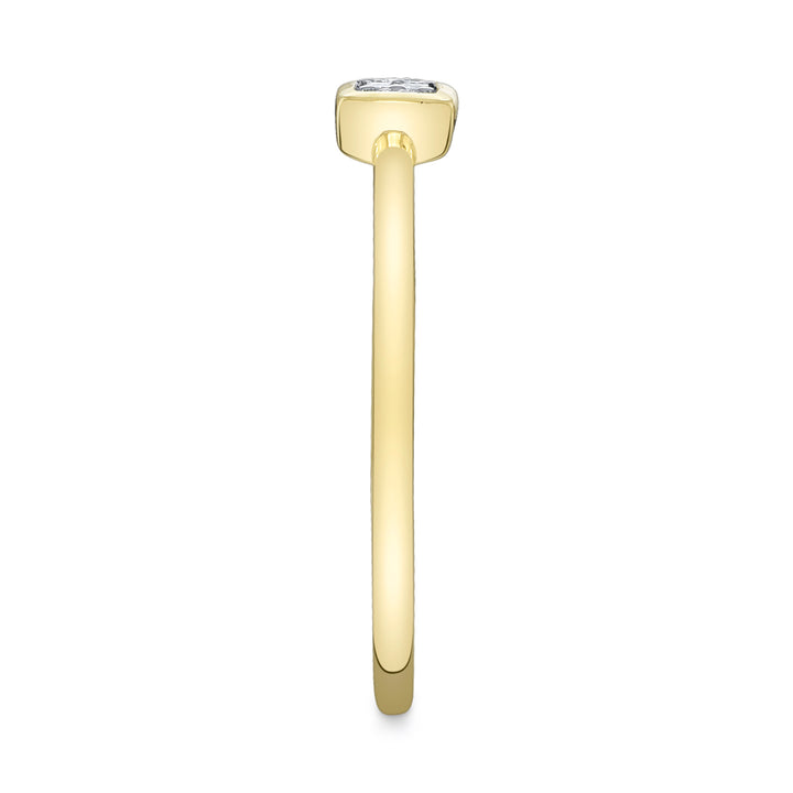 Shy Creation 0.07Ct 14K Yellow Gold Diamond Baguette Ring SC55027375RD
