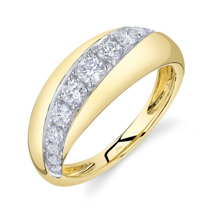Shy Creation 0.66Ct 14K Yellow Gold Diamond Lady'S Ring SC55027840RD