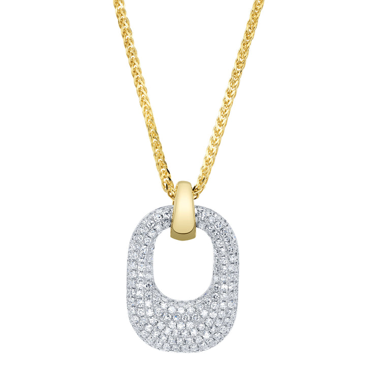 Shy Creation 14K Two-Tone Yellow & White Gold 0.37 TCW Diamond Pavé Chopin Chain Necklace SC55029122