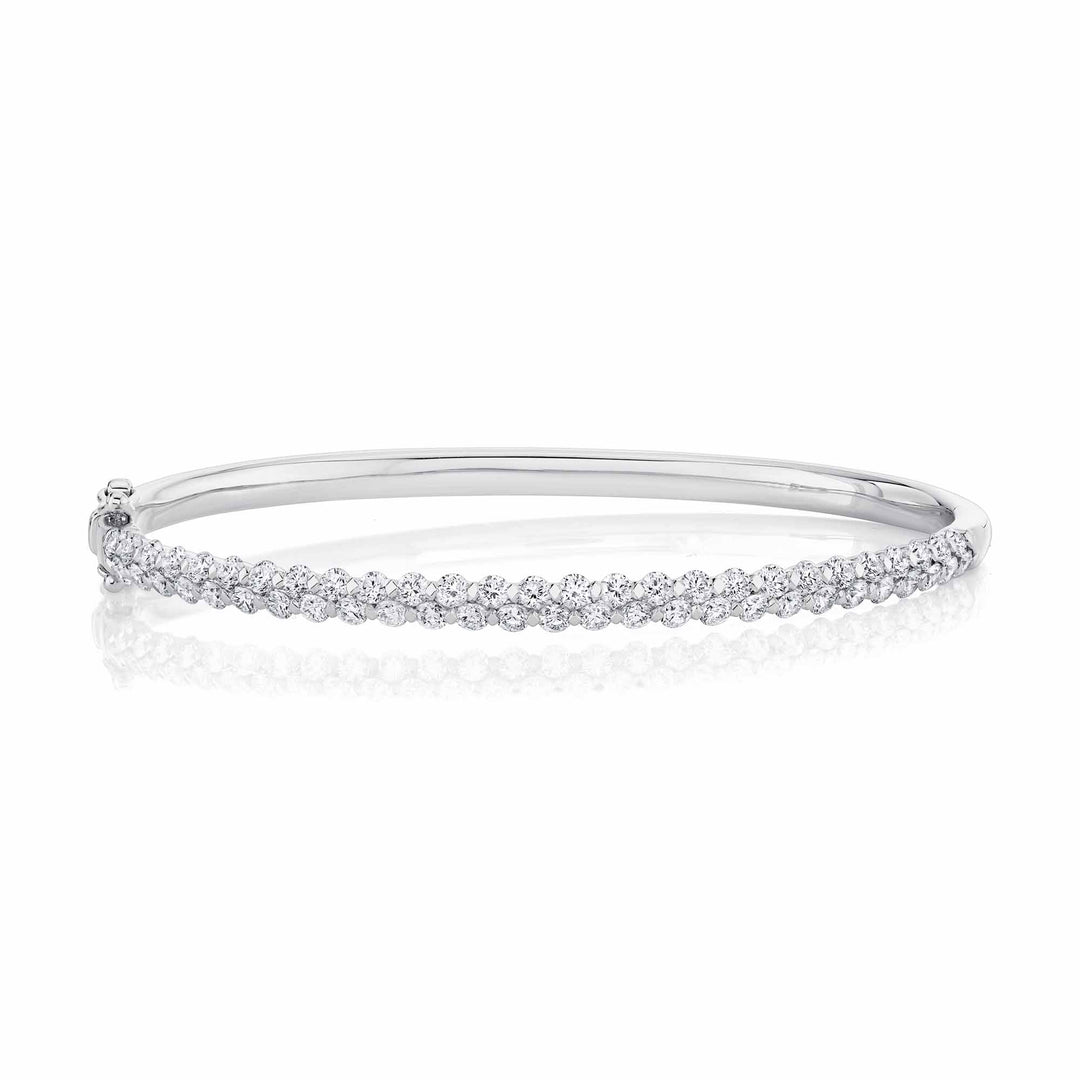 Shy Creation 14K White Gold 2.42 TCW Diamond Bangle SC55029695ZS