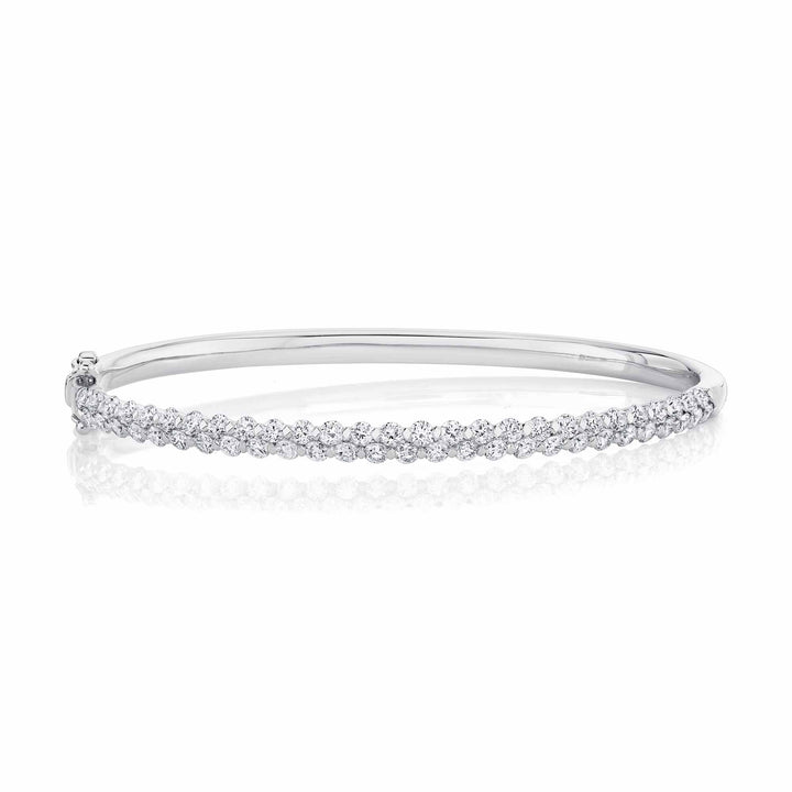 Shy Creation 14K White Gold 2.42 TCW Diamond Bangle SC55029695ZS