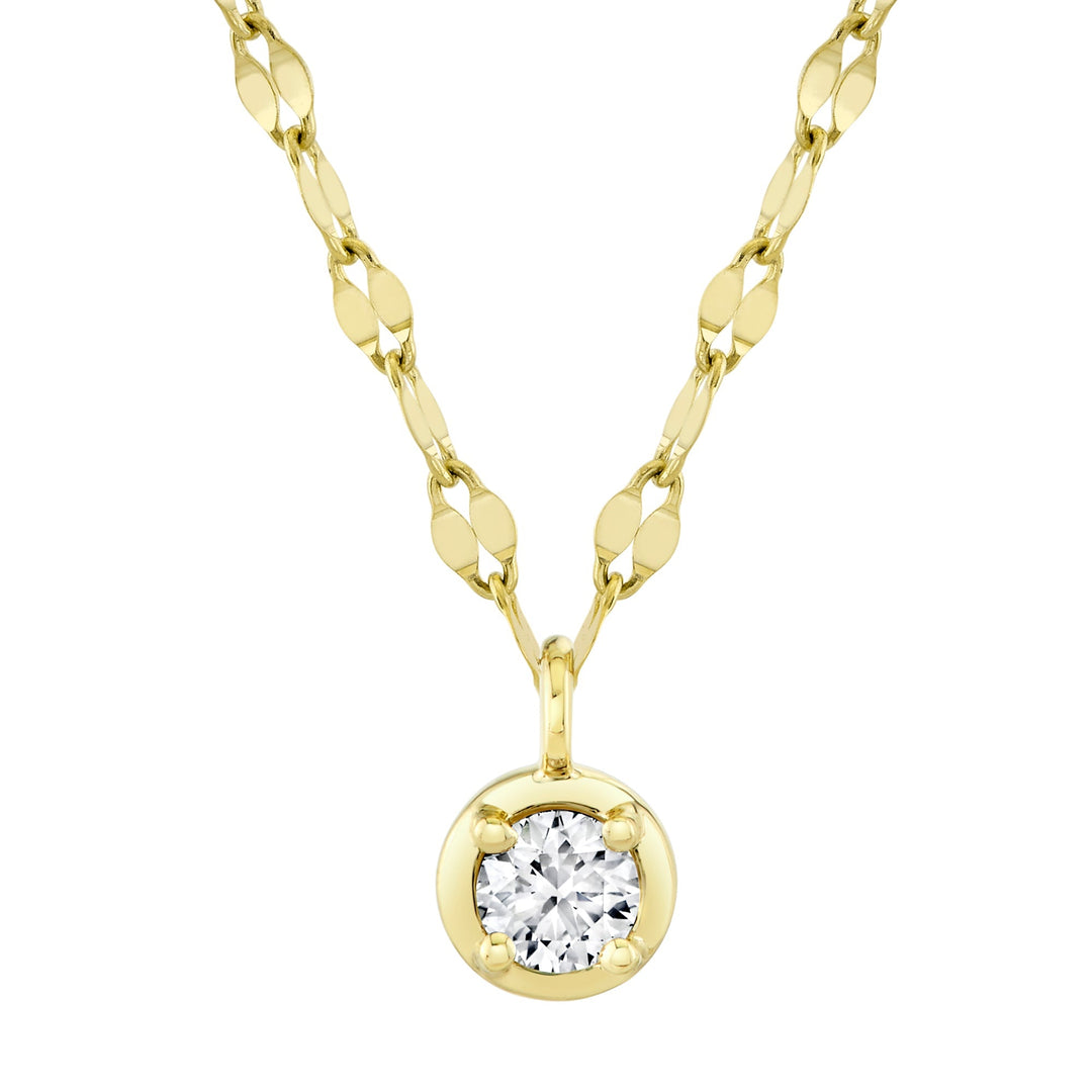 Shy Creation 0.20 ct Diamond Sparkle Chain Necklace in 14K Yellow Gold — product view — SC55029705