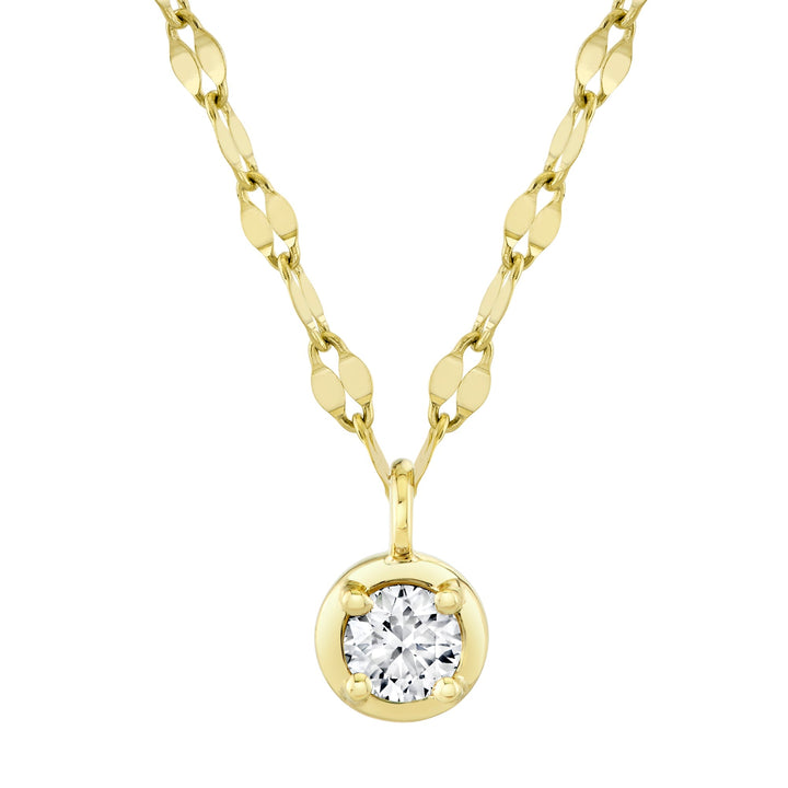 Shy Creation 0.20 ct Diamond Sparkle Chain Necklace in 14K Yellow Gold — product view — SC55029705