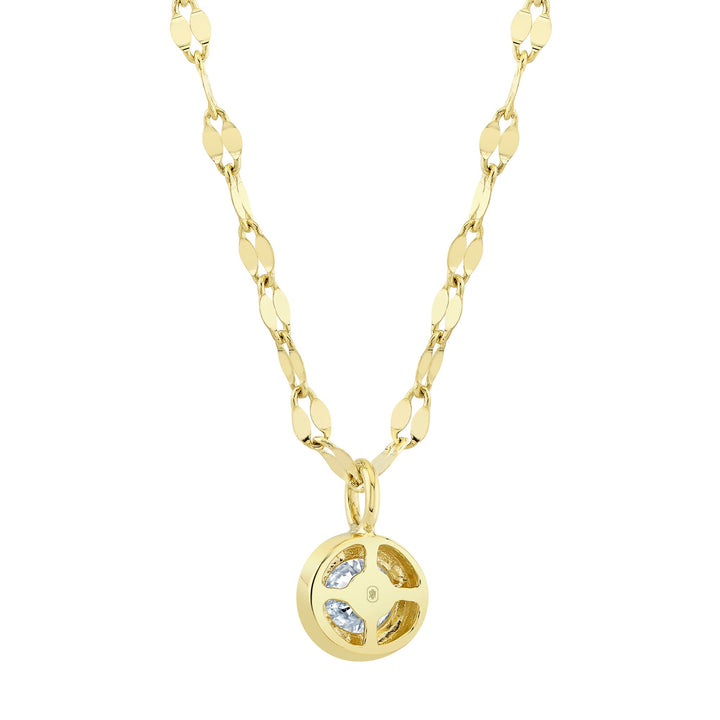 Shy Creation 0.20 ct Diamond Sparkle Chain Necklace in 14K Yellow Gold — product view — SC55029705