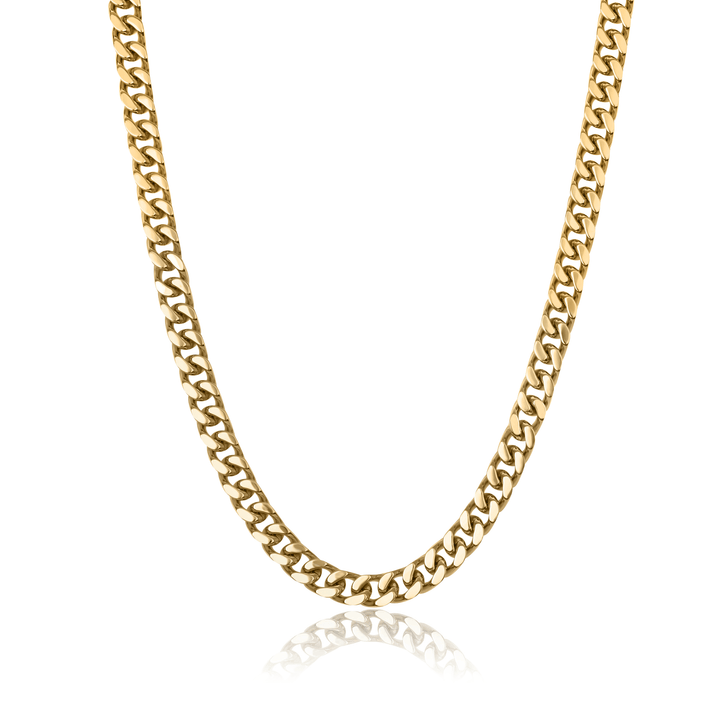 Italgem Steel Gold-Tone Curb Link Chain 9.4mm
