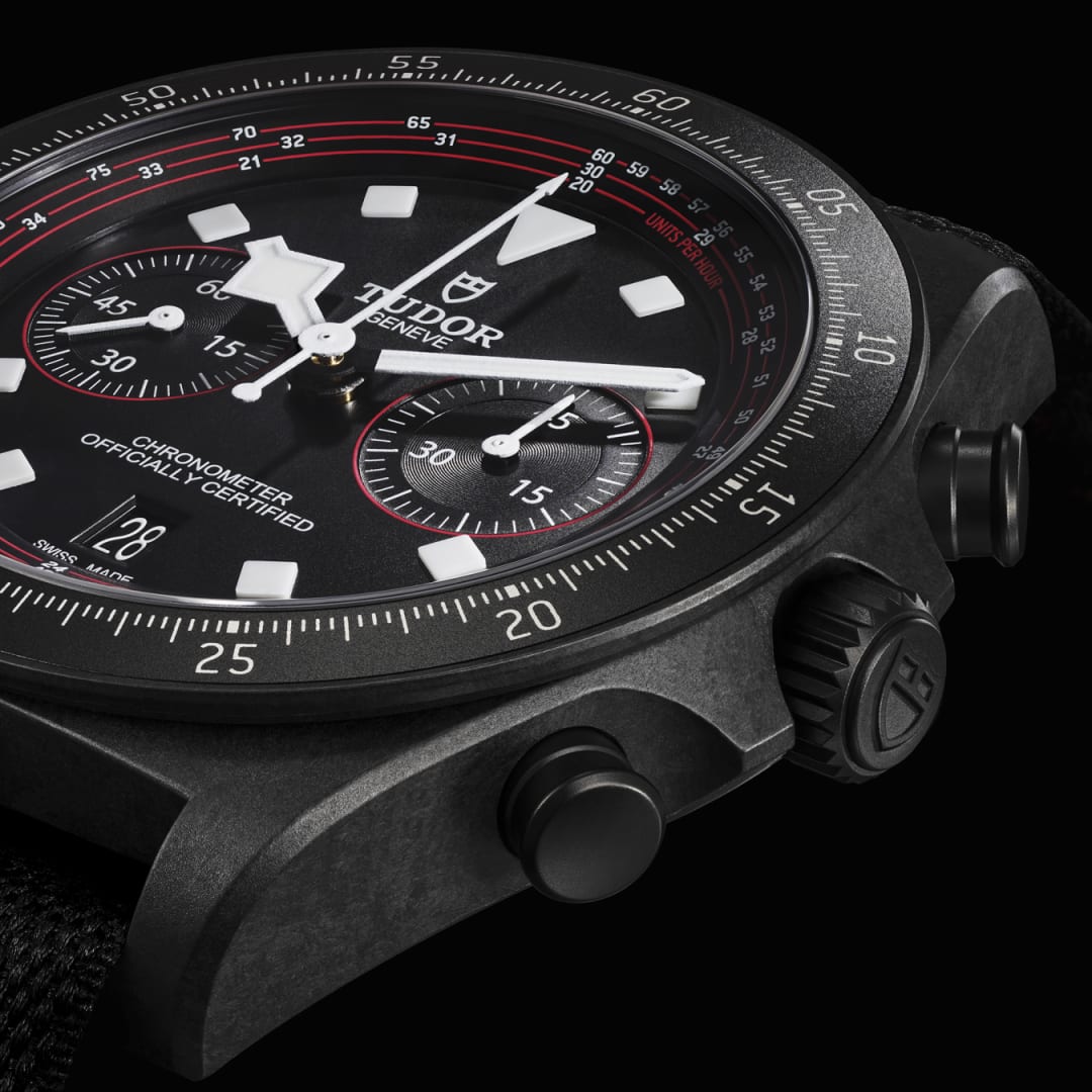 TUDOR Pelagos FXD Chrono 43 mm M25827KN-0001 dial detail