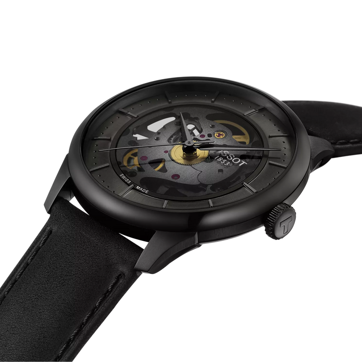 Tissot Chemin Des Tourelles Skeleton 39 mm T1398363644100 detail