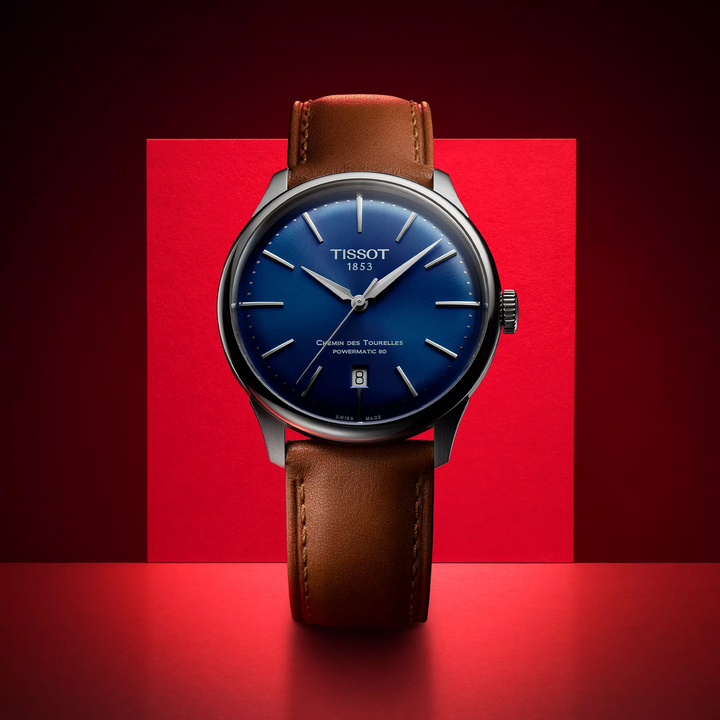 Tissot Chemin des Tourelles Powermatic 80 42 mm T1394071604100 red