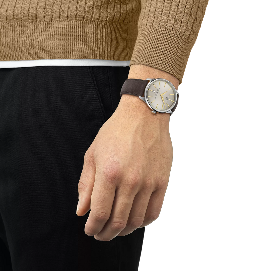 Tissot Chemin des Tourelles Powermatic 80 42 mm T1394071626100 wrist