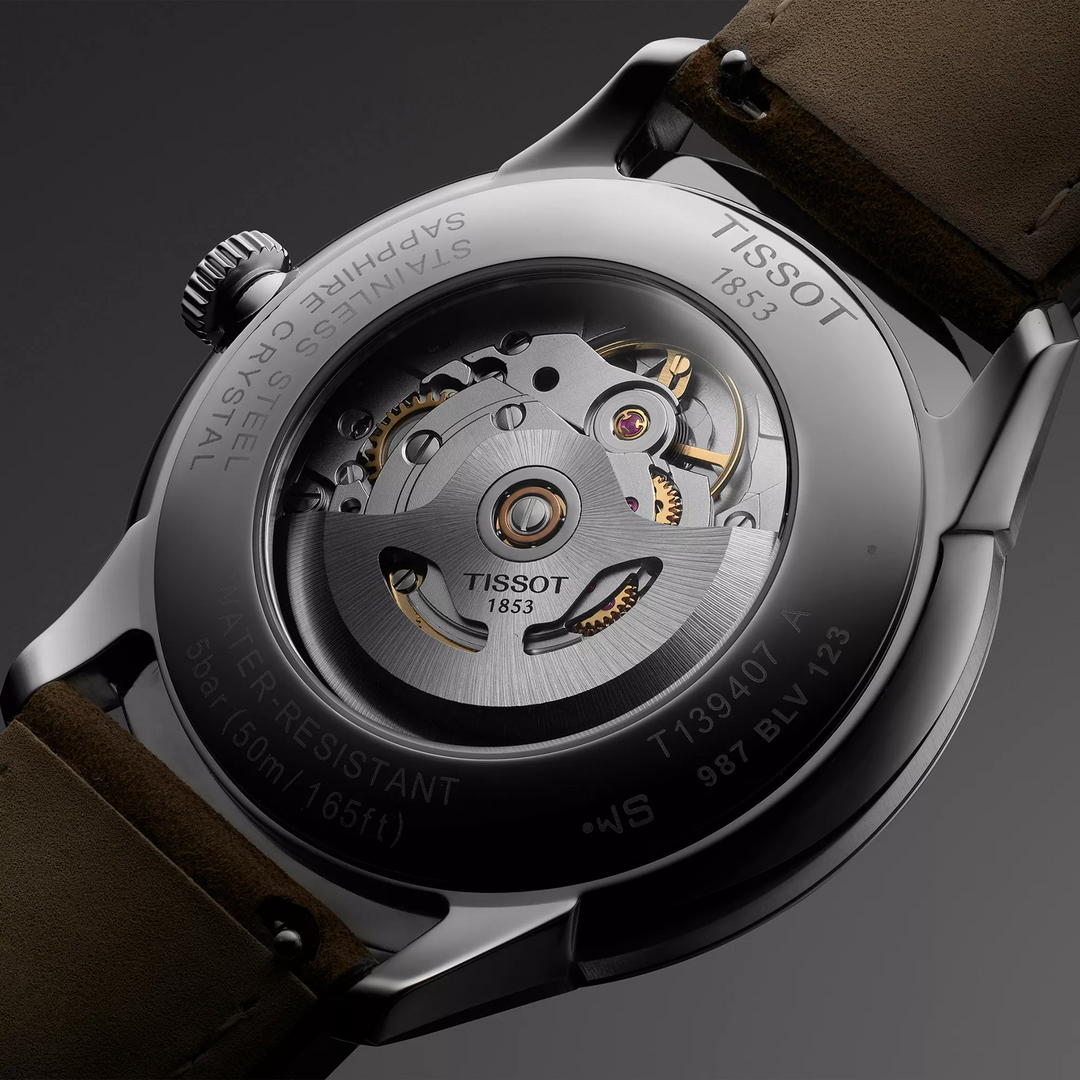 Tissot Chemin des Tourelles Powermatic 80 42 mm T1394071626100 case back detail