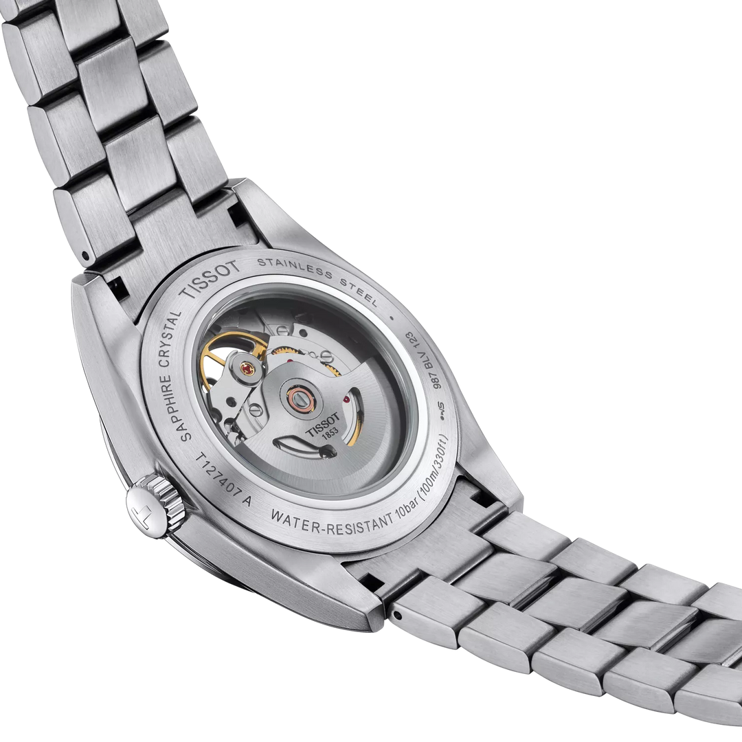 Tissot Gentleman Powermatic 80 Open Heart 40 mm T1274071103101 open case detail