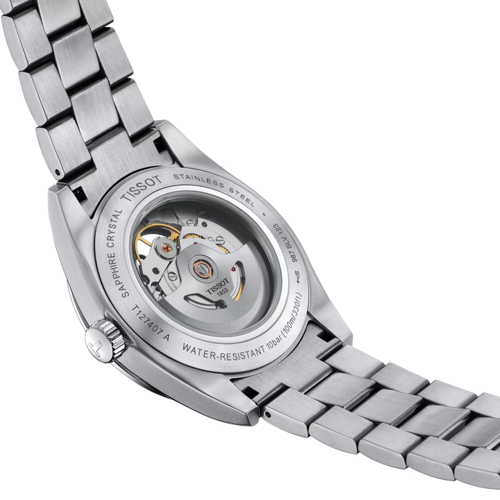 Tissot Gentleman Powermatic 80 Open Heart 40 mm T1274071103101 open case detail