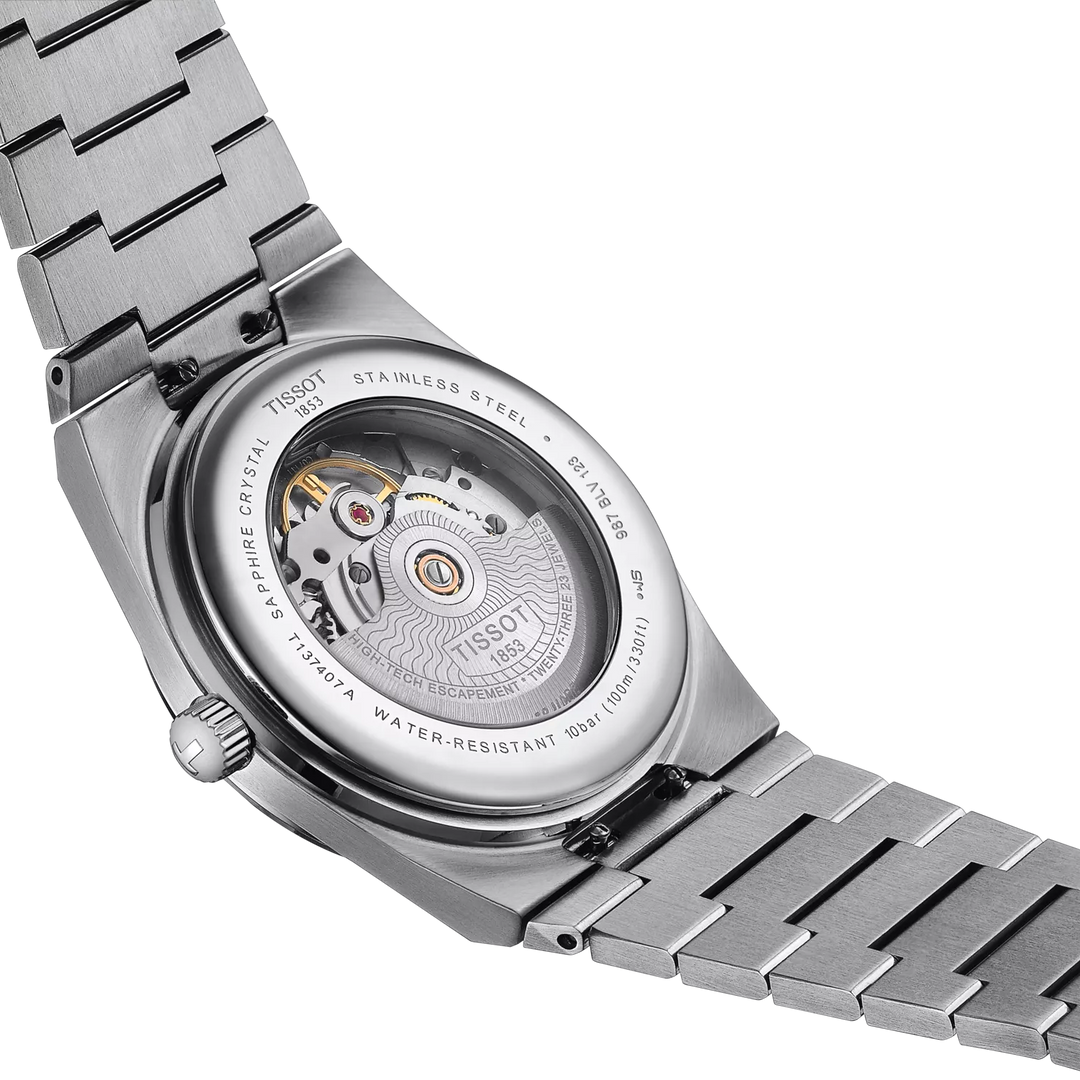 Tissot PRX Powermatic 80 40 mm T1374072103100 open case back detail