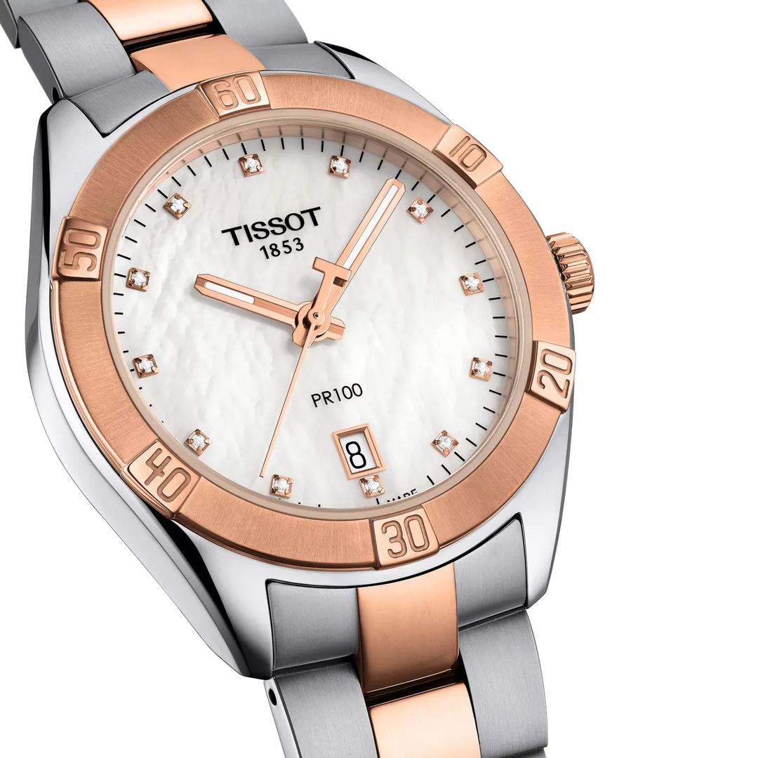 Tissot PR 100 Sport Chic 36 mm T1019102211600 dail detail