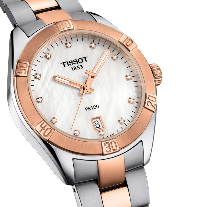 Tissot PR 100 Sport Chic 36 mm T1019102211600 dail detail