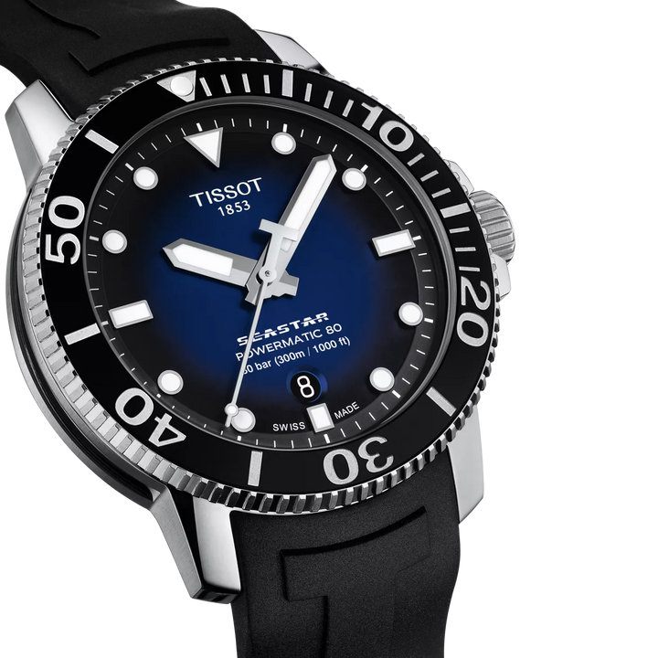 Tissot Seastar 1000 Powermatic 80 43 mm T1204071704100 dial detail