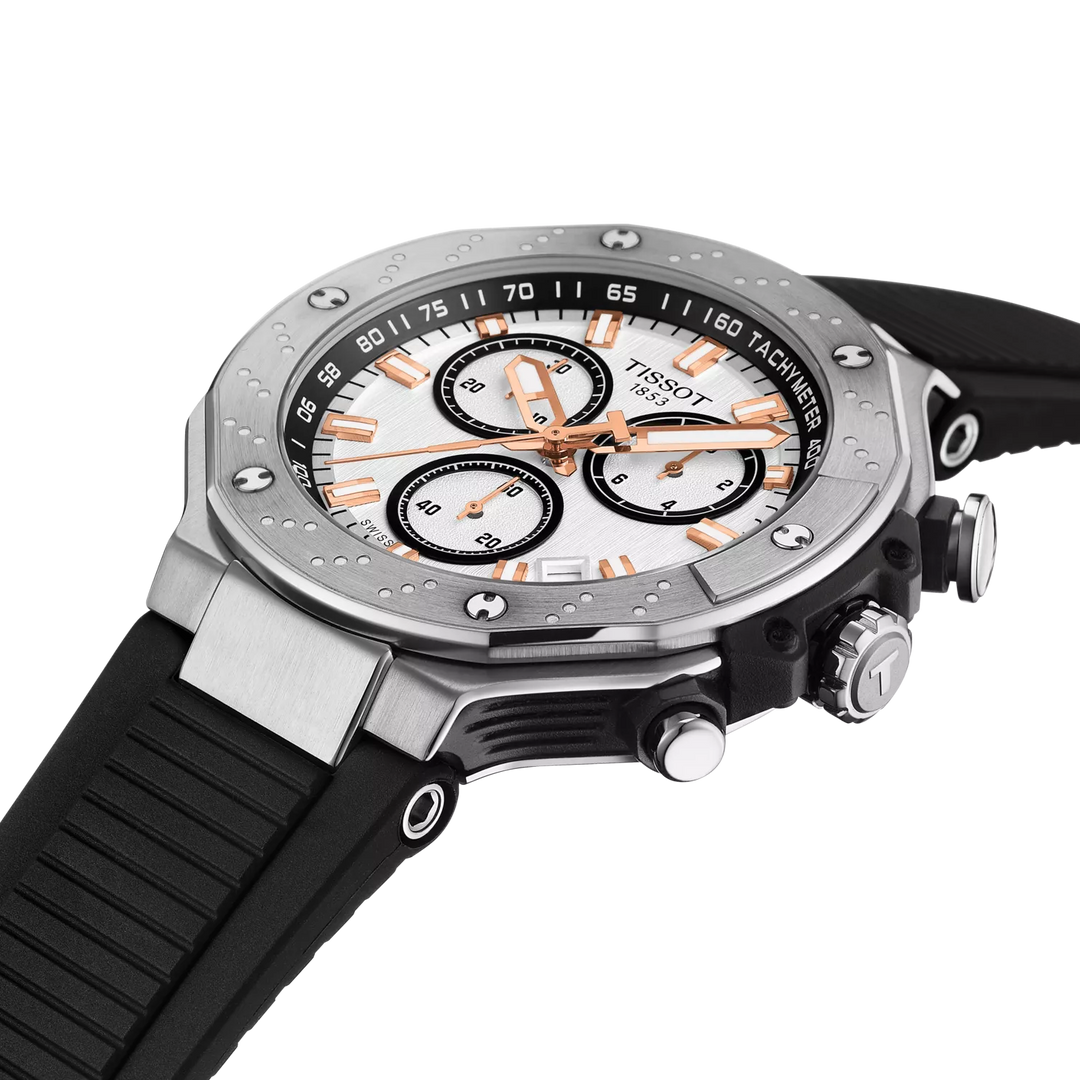 Tissot T-Race Chronograph 45 mm T1414171701100 dial detail