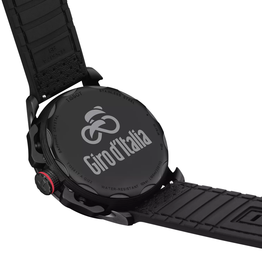 Tissot T-Race Cycling Giro d'Italia 2022 Special Edition 45 mm T1354173705101 case back detail