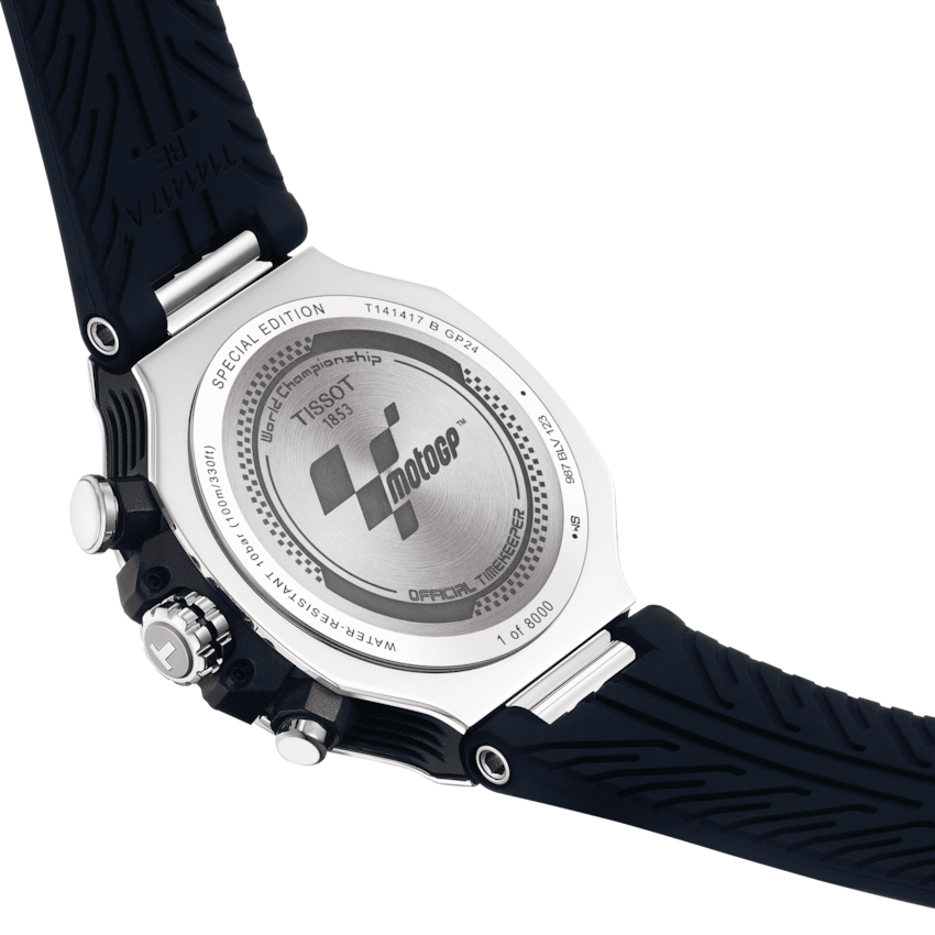 Tissot T-Race MotoGP Chronograph 2024 Limited Edition 45 mm T1414171704700 case back detail