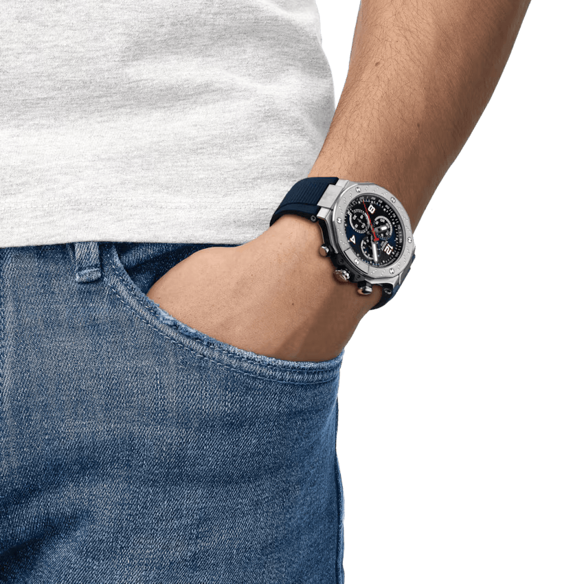 Tissot T-Race MotoGP Chronograph 2024 Limited Edition 45 mm T1414171704700 wrist