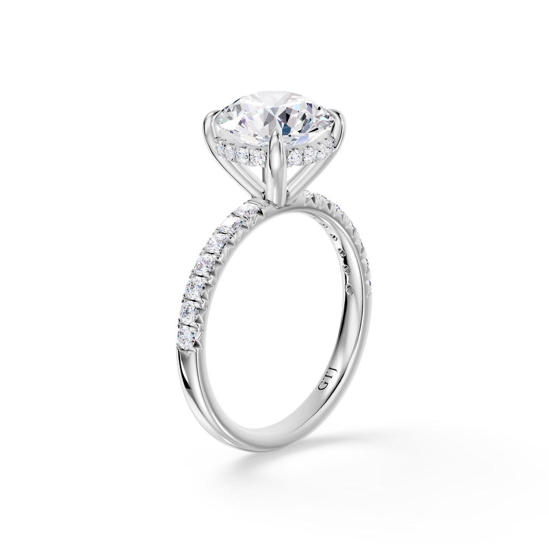 Pavé Lab Grown Diamond Engagement Ring