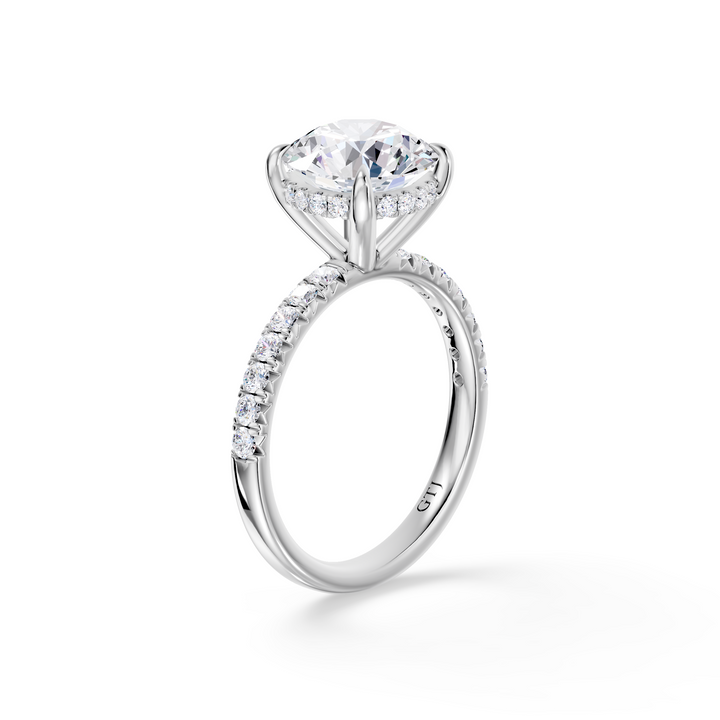 Pavé Lab Grown Diamond Engagement Ring