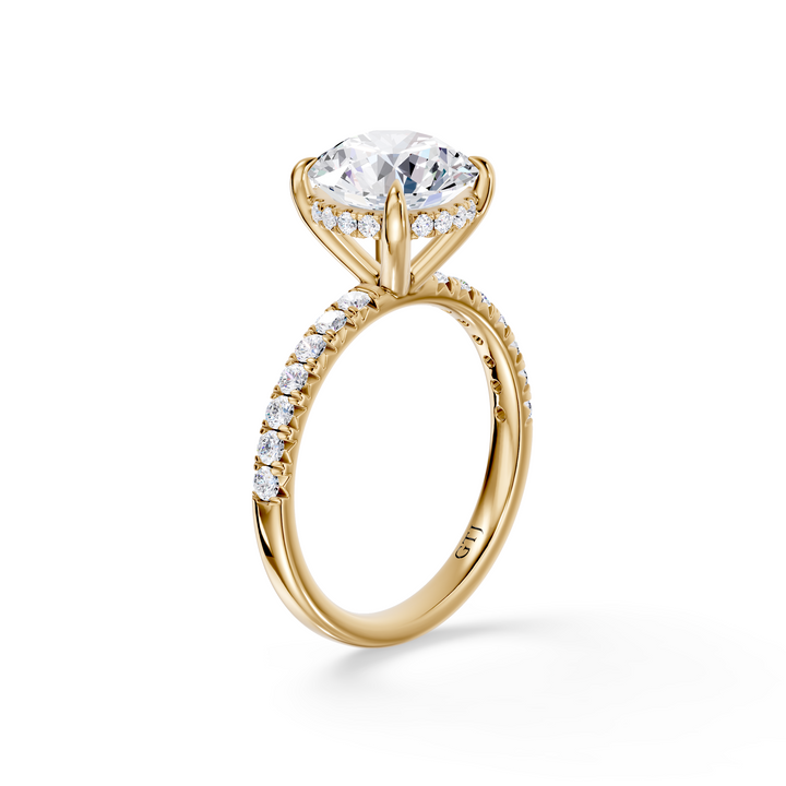 Pavé Lab Grown Diamond Engagement Ring