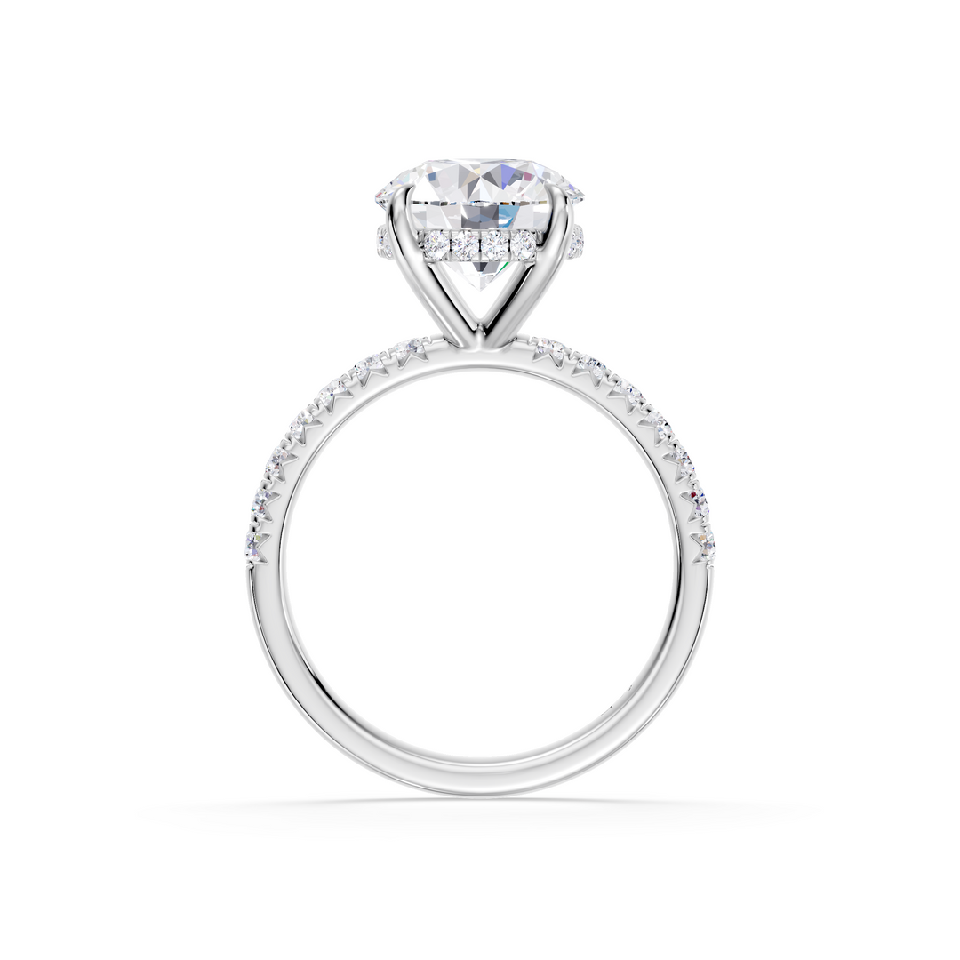 Pavé Lab Grown Diamond Engagement Ring