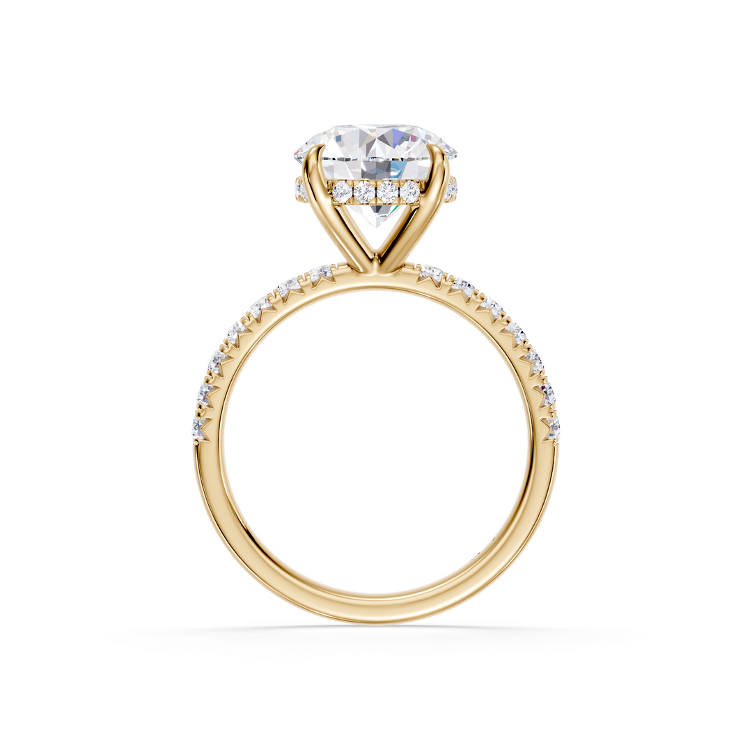 Pavé Lab Grown Diamond Engagement Ring
