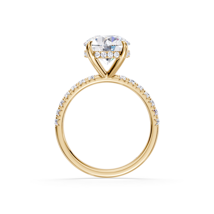 Pavé Lab Grown Diamond Engagement Ring