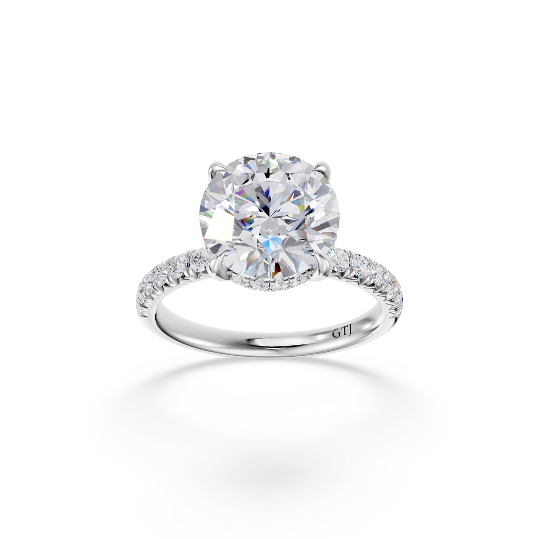 Pavé Lab Grown Diamond Engagement Ring