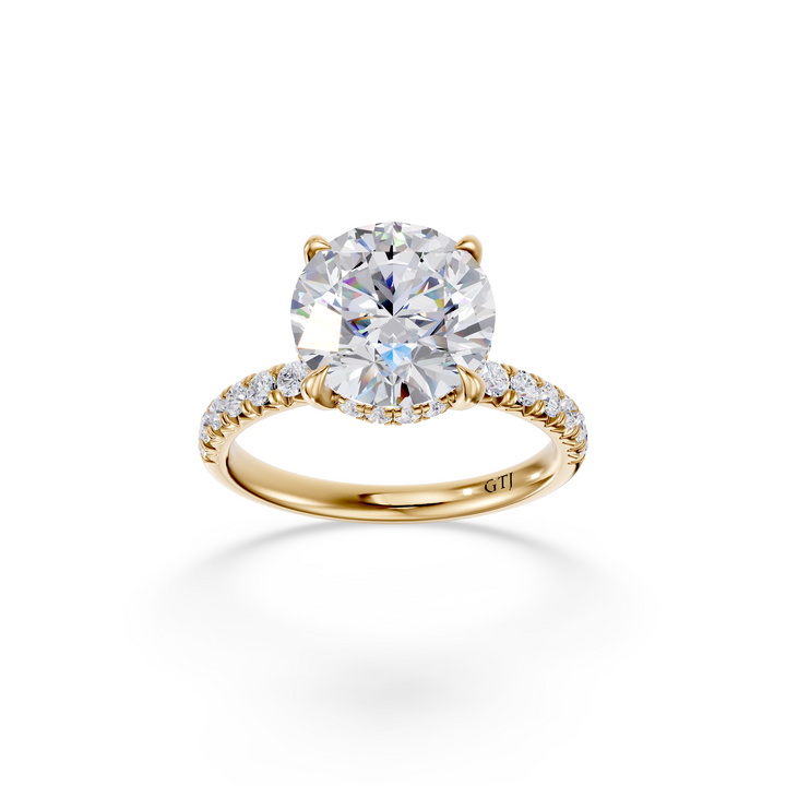 Pavé Lab Grown Diamond Engagement Ring