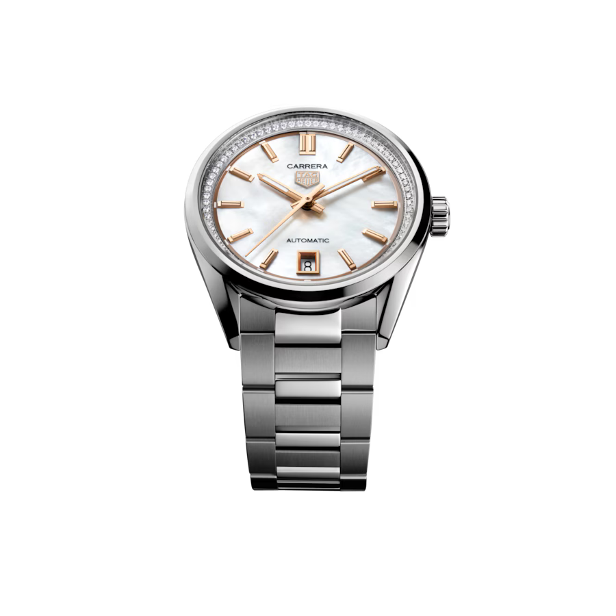 TAG Heuer Carrera Date Automatic Steel Diamond Bezel 36 mm WBN231C.BA0001