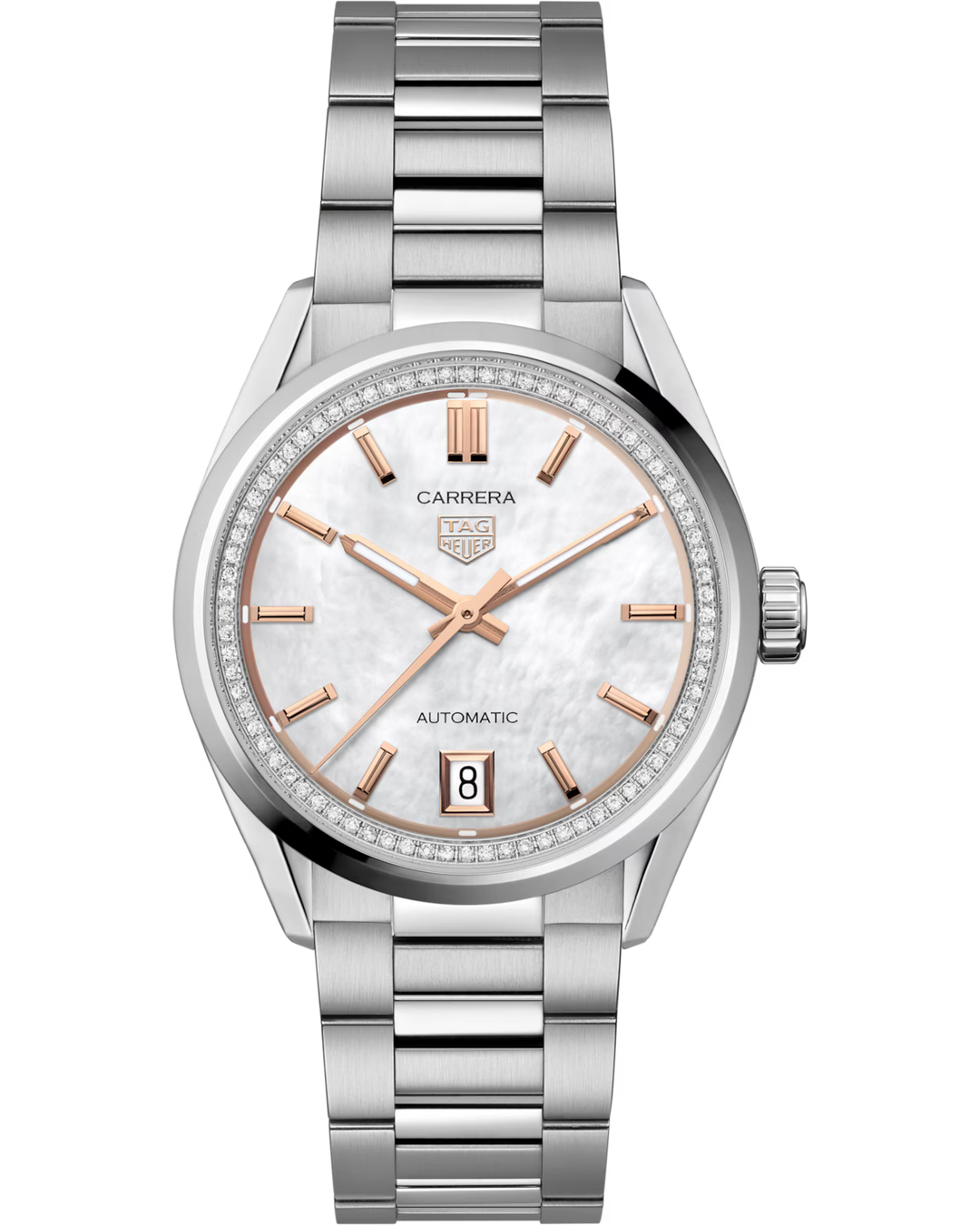 TAG Heuer Carrera Date Automatic Steel Diamond Bezel 36 mm WBN231C.BA0001