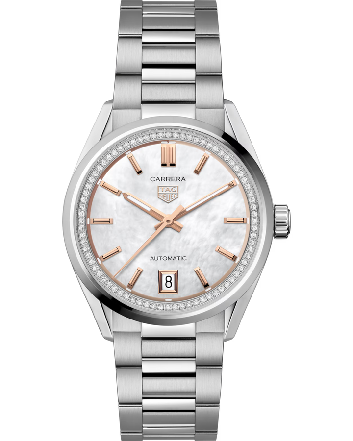 TAG Heuer Carrera Date Automatic Steel Diamond Bezel 36 mm WBN231C.BA0001