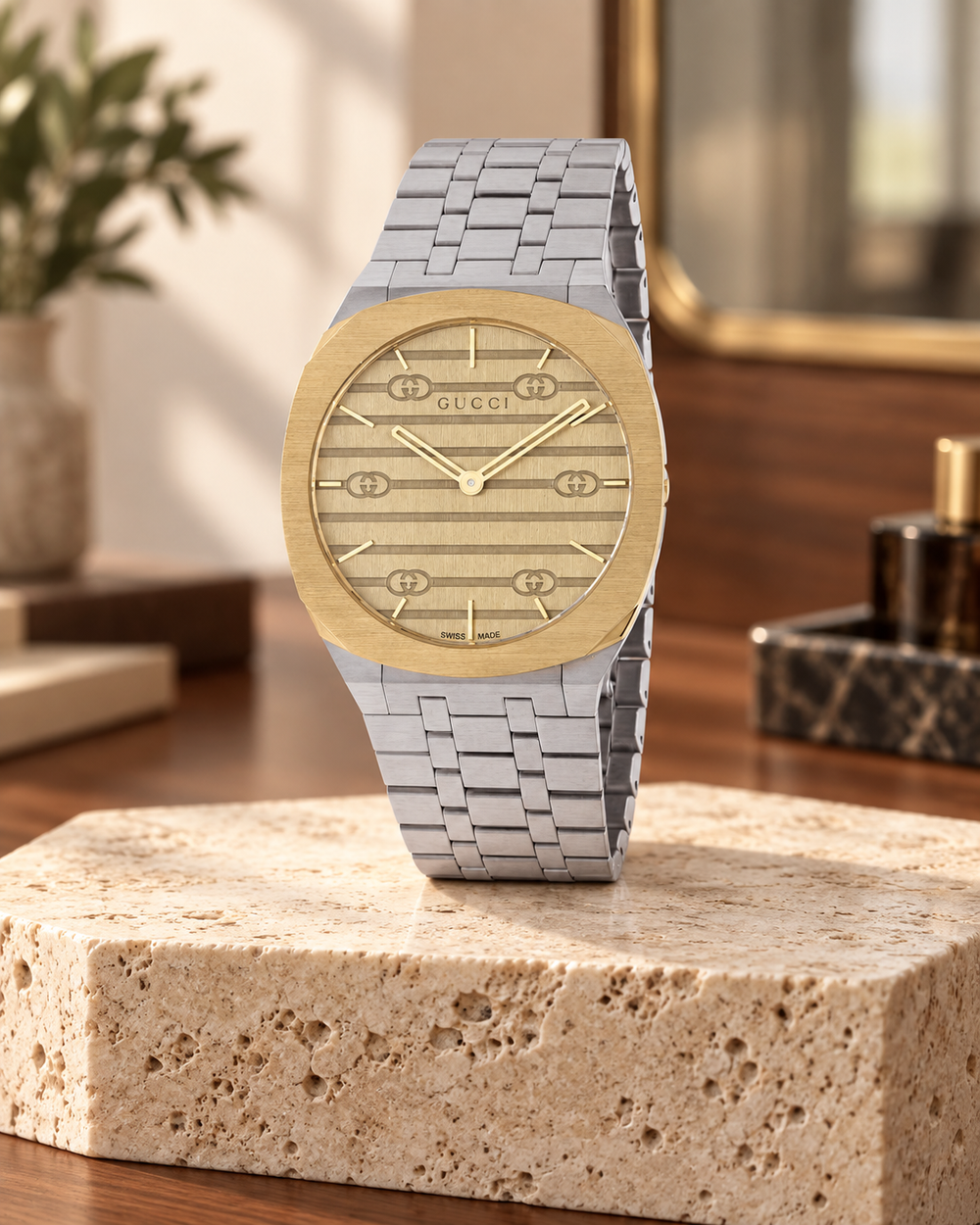 Gucci 25H 38 mm Quartz Watch YA163405 lifestyle view