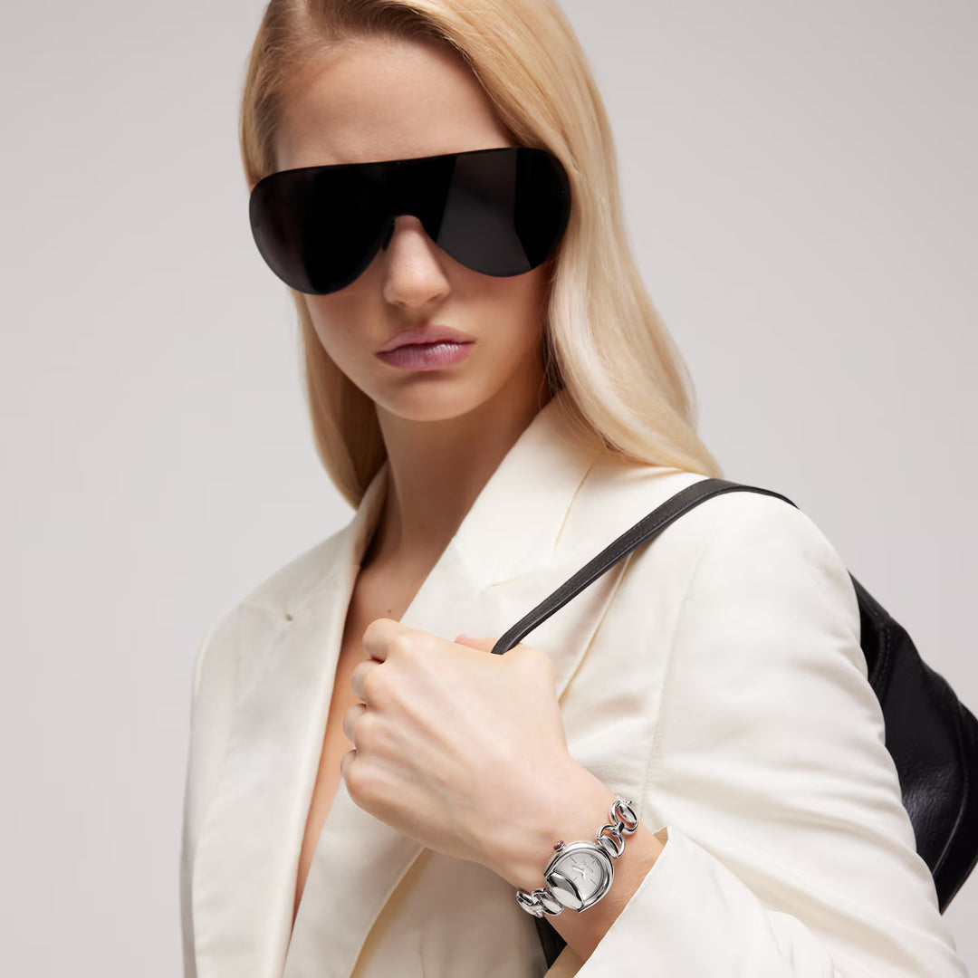 Gucci Horsebit 27 x 23 mm Quartz Watch YA168503 worn on the wrist