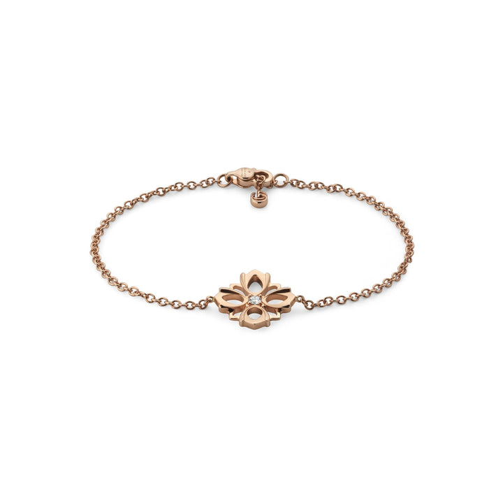 Gucci Flora 18K Rose Gold Diamond Chain Bracelet YBA796247001017