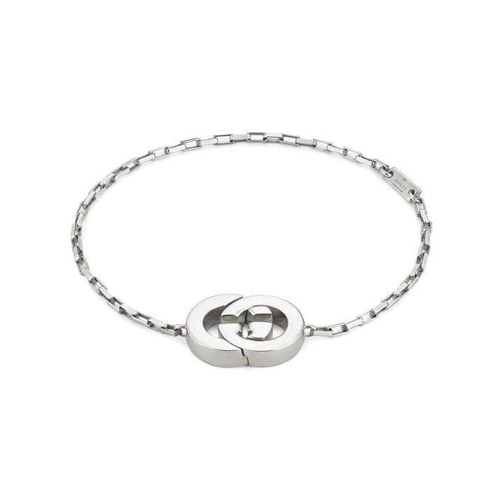 Gucci Interlocking G Charm Sterling Silver Bracelet YBA853966001017