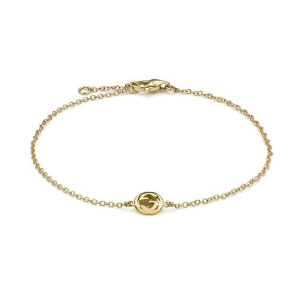 Gucci Interlocking G 18K Yellow Gold Chain Bracelet 17 cm YBA874207001017