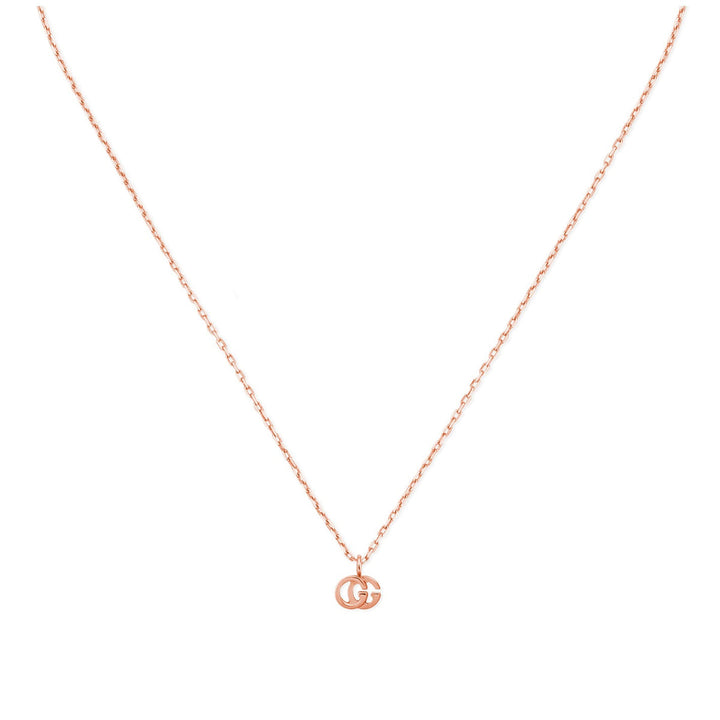 Gucci GG Running 18K Rose Gold Necklace Pendant YBB68711800100U