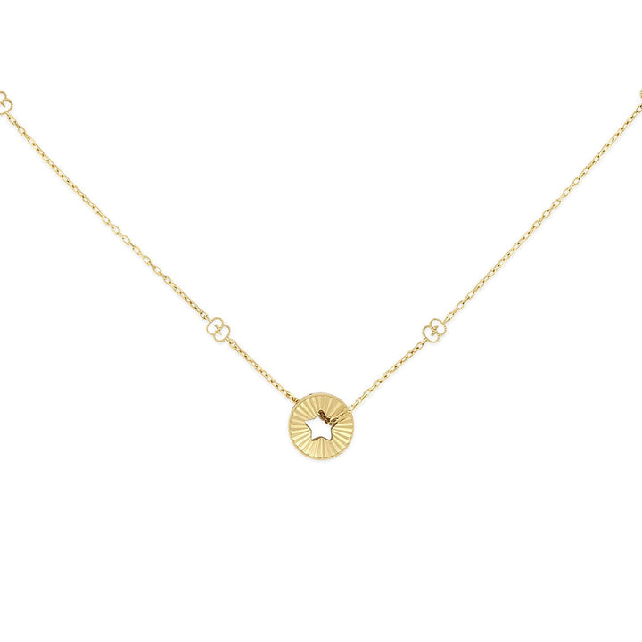 Gucci Icon Star 18K Yellow Gold Necklace Pendant YBB72936300100U